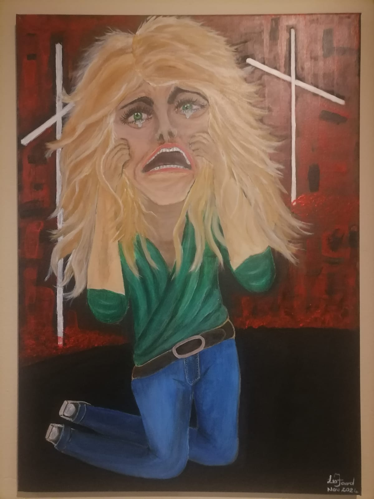 Painting by Lesley